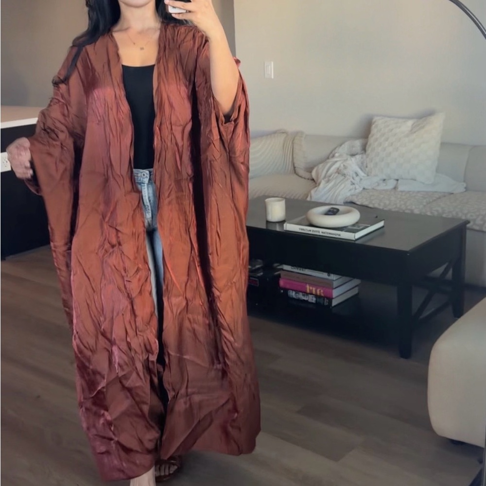 Elegant Brown abaya kimono